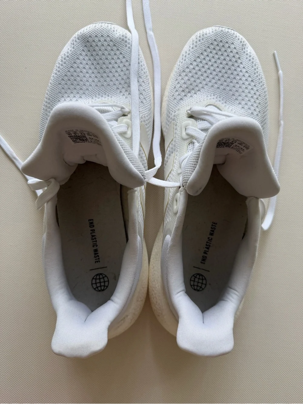 adidas White Men's Mesh Running Sneakers